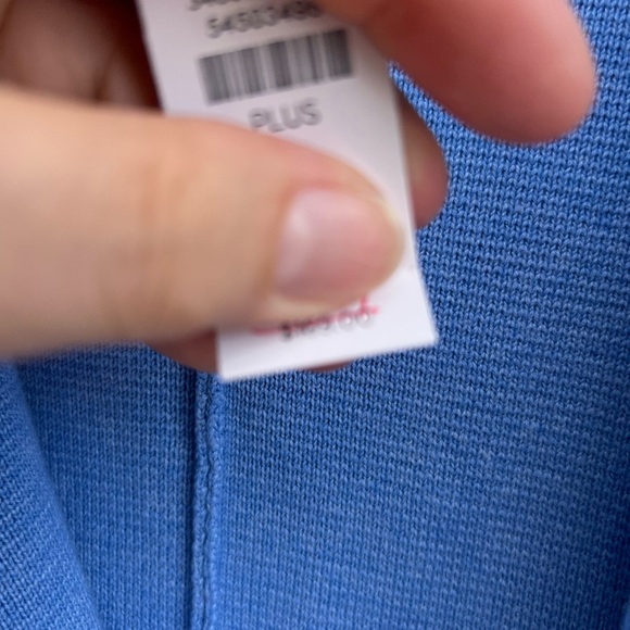 NWT Talbots Cozy Thick Blue Long Sleeve Sweater Blazer Pockets - Picture 5 of 6